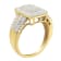 10K Yellow Gold Round and Baguette-Cut Diamond Cluster Ring (1.0 Cttw,
I-J Color, SI1-SI2 Clarity)