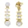 14K Yellow Gold 3/4ctw Round and Baguette-cut Diamond Earrings