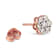 10K Rose Gold Diamond Floral Stud Earrings 0.50ctw