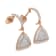 10K Rose Gold Over Sterling Silver Round Cut Diamond Fashion Dangle
Earrings .03ctw