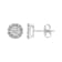 0.50ctw Round Diamond Sterling Silver Halo Stud Earrings