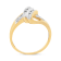10K Yellow and White Gold 1/15ctw Round Diamond Bypass Ring (I2 Color,
I-J Clarity) - Size 7