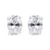 0.50ctw Lab Grown Oval Diamond Solitaire 14K White Gold Stud Earrings