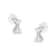 14K White Gold 1/2ctw Double Diamond Dangle Stud Earrings