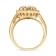 10K Yellow Gold Over Sterling Silver 1 1/2ctw Diamond Halo Cocktail Ring
(I-J Color, I1-I2 Clarity)