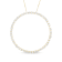 10K Yellow Gold Over Sterling Silver 4ctw Diamond Circle Hoop Necklace
(J-K Color, I1-I2 Clarity)