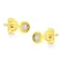 10K Yellow Gold Over Sterling Silver 1/10ctw Miracle-Set Diamond Circle
Shape Stud Earrings