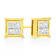 14K Yellow Gold 1.0ctw Invisible Set Princess-Cut Diamond Composite 8
Stone Stud Earrings