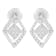 10K White Gold 1/3ctw Princess-cut Diamond Double Triangle Stud Earrings