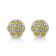 Sterling Silver Rose-Cut Diamond Floral Cluster Stud Earring .25ctw