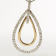 14K Two-Tone Gold Round Diamond Double Burst Pendant Necklace 1/4ctw