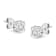 10K White Gold Over Sterling Silver 1/2ctw Miracle Set Diamond Stud Earring