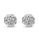 Sterling Silver 1/2ctw Round Diamond Cluster Openwork Floral Halo Stud Earrings