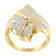 10K Yellow Gold Over Sterling Silver 1.0ctw Mixed Diamond Channel Ring
(I-J Color, I2-I3 Clarity)