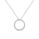 Sterling Silver 1/3ctw Round Diamond Open Circle Halo 18" Pendant
w\chain(I-J Color, I2-I3 Clarity)