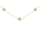 10K Two-tone Gold Over Sterling Silver Diamond Station Necklace (1/2
cttw, K-L Color, I2-I3 Clarity)