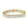 14K Two-Tone 5.0ctw Round and Baguette Cut Diamond 7" Reflective
Tennis Bracelet
