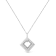 .925 Sterling Silver Pave-Set Diamond Accent Kite Shape 18" Pendant Necklace