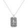.925 Sterling Silver Invisible-Set Diamond Accent "Fleur Di
Lis" 18" Pendant Necklace Dog Tag