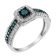 Sterling Silver Blue Miracle-Set Diamond Engagement Ring (1/2 Cttw, J-K
Color, I1-I2 Clarity)