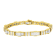 14K Yellow Gold 8.30ctw Baguette and Princess-Cut Diamond Bracelet