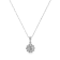 .925 Sterling Silver Diamond Accent Sunburst Milgrain 18" Pendant Necklace