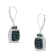 Rhodium Over Sterling Silver 3/4ctw Blue and White Diamond Cushion
Shaped Dangle Earrings