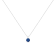 10K White Gold 1/4ctw Round Lab Grown Blue Diamond Solitaire Pendant
w\chain(VS2-SI1 Clarity) - 18"