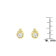 10K Yellow Gold 1/4ctw Round Brilliant-Cut Near Colorless Diamond
Bezel-Set Stud Earrings