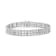1.00ctw White Diamond Multi-Row Heart Sterling Silver Tennis Bracelet