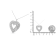 1.25ctw Diamond Heart Sterling Silver Necklace