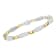 14K Two-Tone Gold 2.0ctw Princess Cut Diamond Tapered and Equal Sign
Link Bracelet