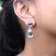 18K White Gold Round and Pear Blue Topaz Gemstone with Diamond Accent
Teardrop Dangle Earrings