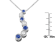 14K White Gold Round Treated Blue Diamond Pendant Necklace (1ctw, H-I
Color, I1-I2 Clarity)
