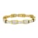 14K Yellow Gold 10.75ctw Princess and Baguette-Cut Diamond Box-Link Bracelet