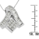 1.87ctw Princess and Baguette Diamond Mixed Geometry 14K White Gold Necklace