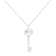 .925 Sterling Silver Diamond Accent Zodiac Key Pendant Necklace