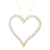 10k Yellow Gold Over Sterling Silver 3.0ctw Diamond Open Heart Pendant
w\chain 18"