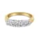 18K Yellow Gold 1.0ctw Round Cut Diamond Step up 5 Stone Ring Band (F-G
Color, SI1-SI2 Clarity)