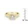 14K Yellow Gold Round, Baguette and Princess Cut Diamond Ring (1 1/8ctw,
H-I Color, SI2-I1 Clarity)