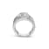 10K White Gold 2 1/2ctw Mixed Shapes-Cut Diamond Multi-Row Bypass Ring