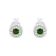 Sterling Silver 1/5ctw Round Brilliant-Cut Green Diamond Miracle-Set
Stud Earrings