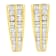 14K Two-Tone Gold 1.0ctw Channel Set Round and Baguette Diamond Multi
Row Huggie Hoop Earrings