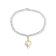 10K Yellow Gold 1/10ctw Diamond Awareness Ribbon & Heart Charm .925
Sterling Silver Rolo Bracelet