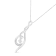 Espira 10K White Gold 1/10 cttw Diamond Swirl Pendant Necklace (I-J, I1-I2)