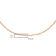 Solid 10K Gold 0.5mm Rope Chain Unisex Necklace - Size 20"