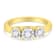 14K Yellow Gold Over Sterling Silver 1/2ctw Diamond Three Stone Ring
(J-K Color, I1-I2 Clarity)