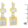 14K Yellow Gold 1/3ctw Diamond Hoop Earrings