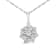 0.25ctw Diamond Floral Cluster Sterling Silver Necklace