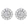 14k White Gold 1.0ctw Diamond Halo Stud Earrings